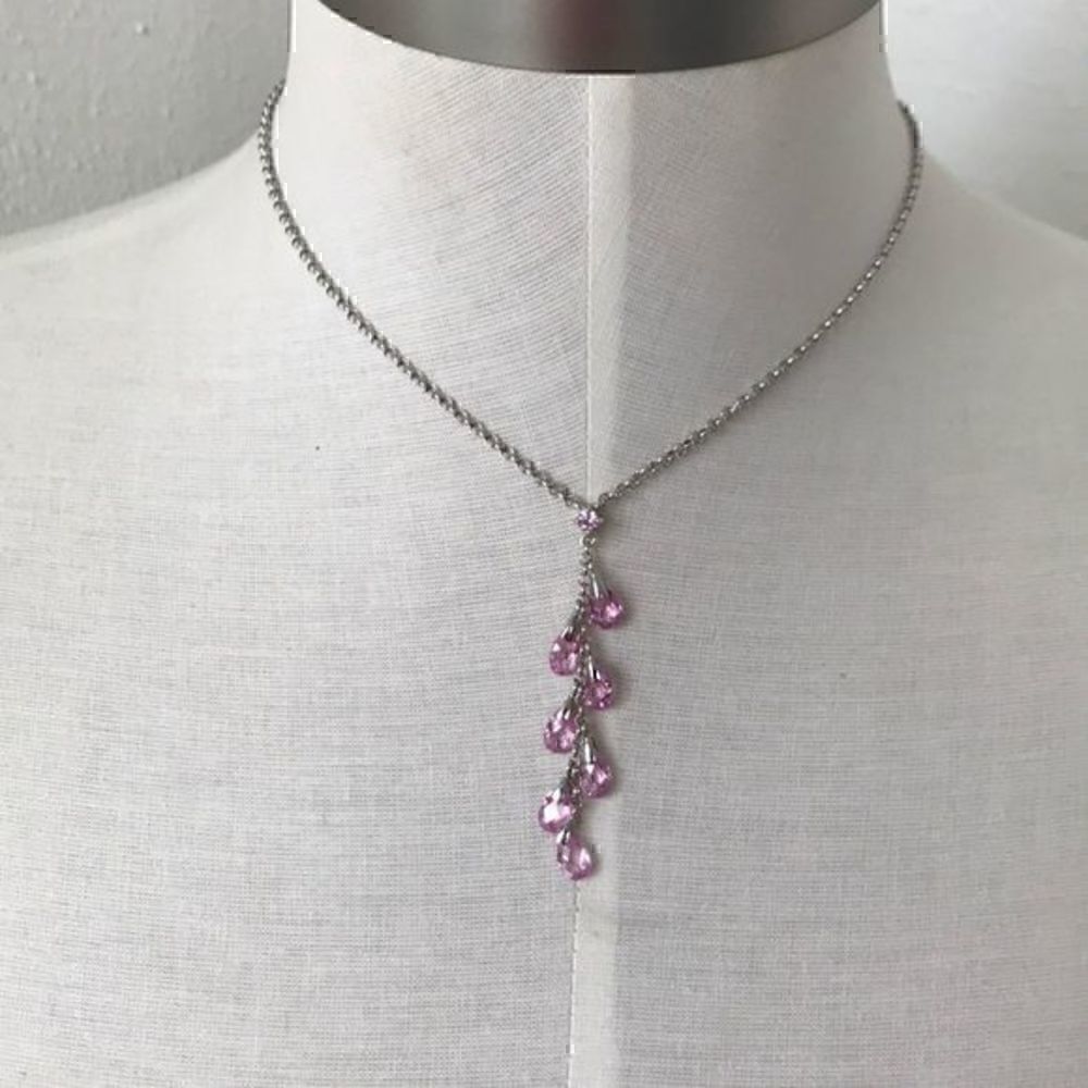 DON LUCAS necklace‎ 925 silver Swarovski Cristals​​​​​​​​​